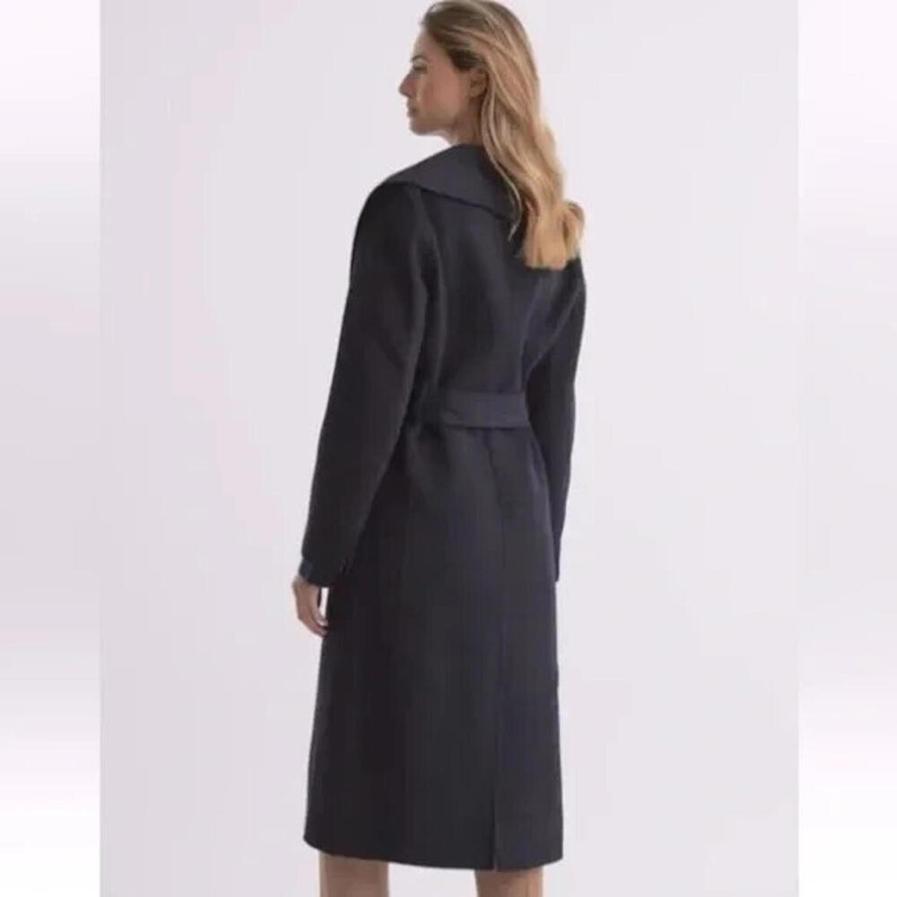 NEW, REISS Freja Wool Blend Coat In Dark Navy Size 14 #C3953 - Picture 4 of 11